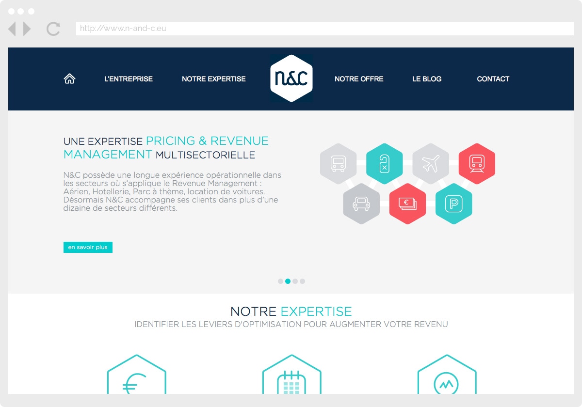Ecran 1 du site N&C