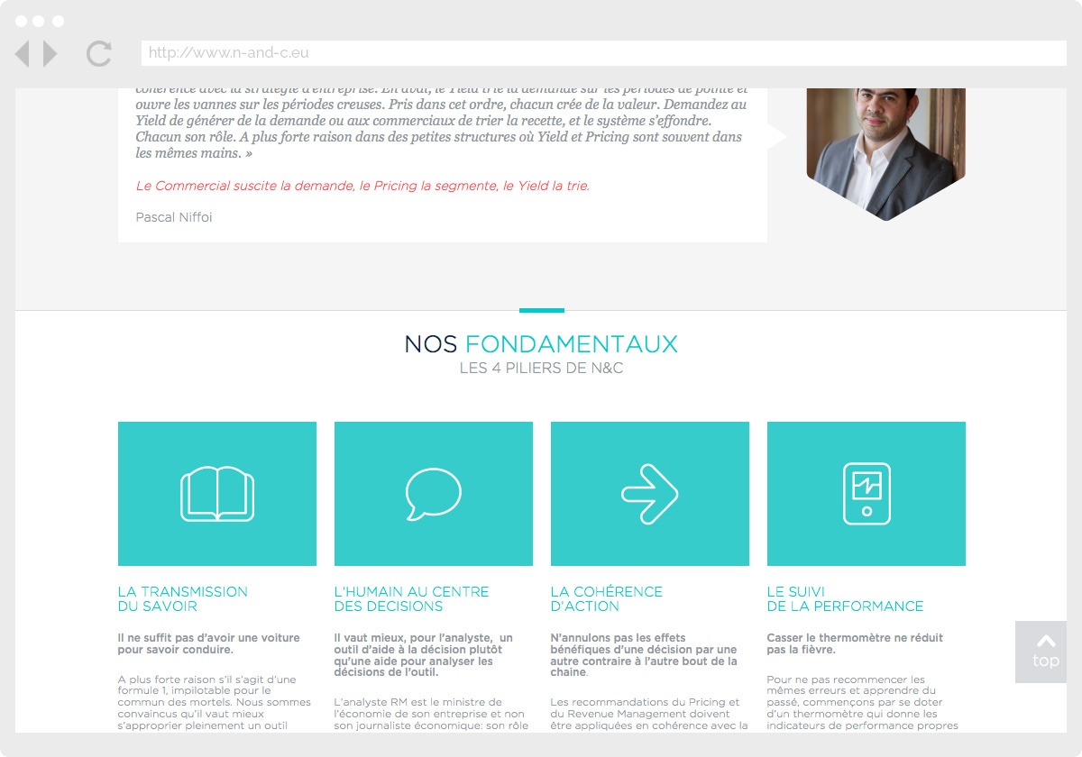 Ecran 3 du site N&C