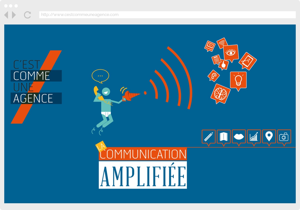 Ecran 1 du site C’est Comme Une Agence