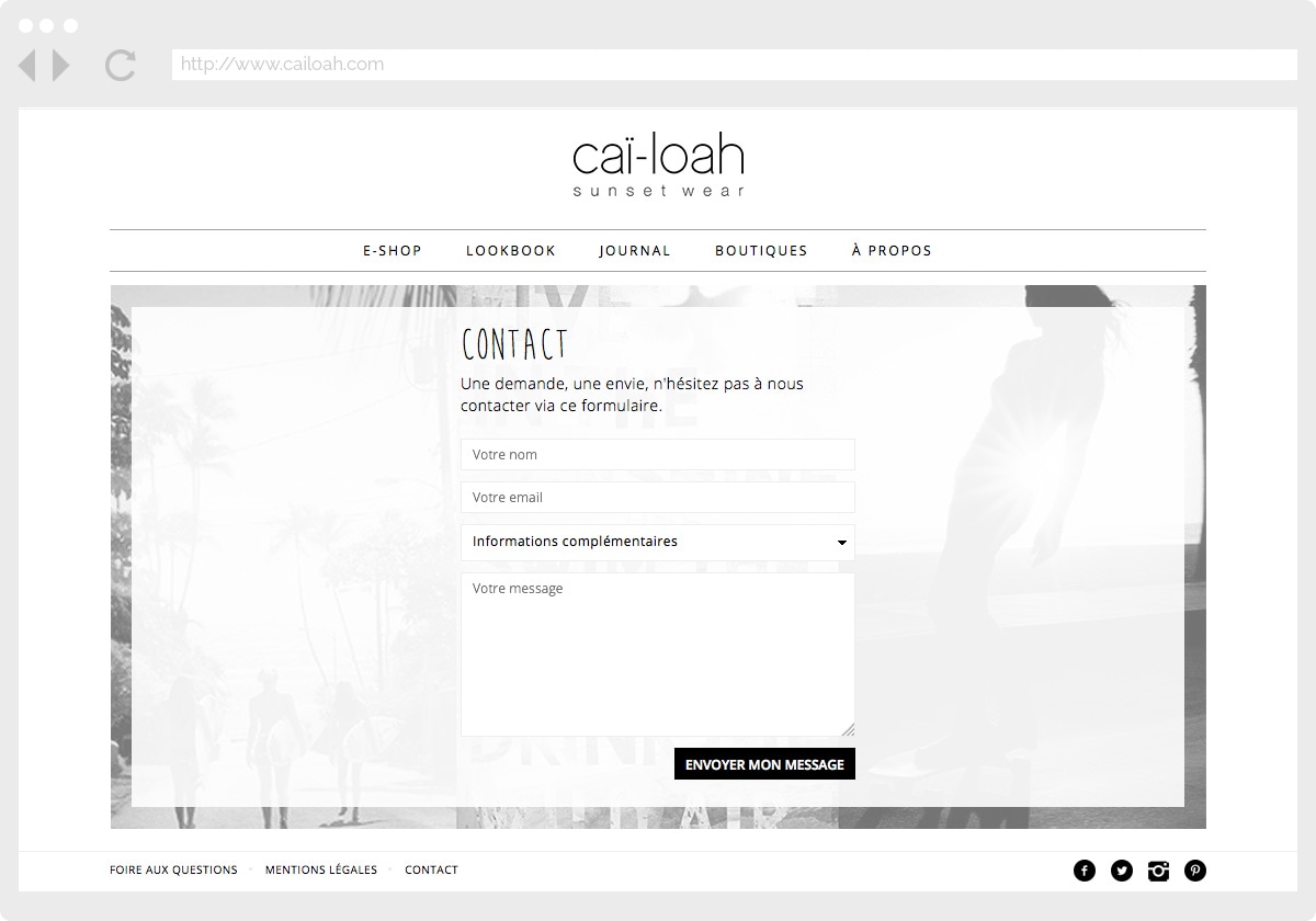 Ecran 4 du site Caï-loah