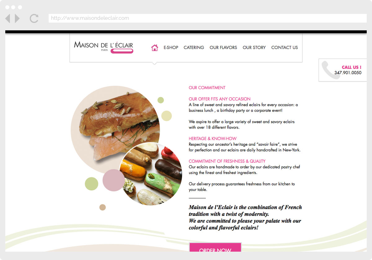 Ecran 1 du site Maison de l’éclair