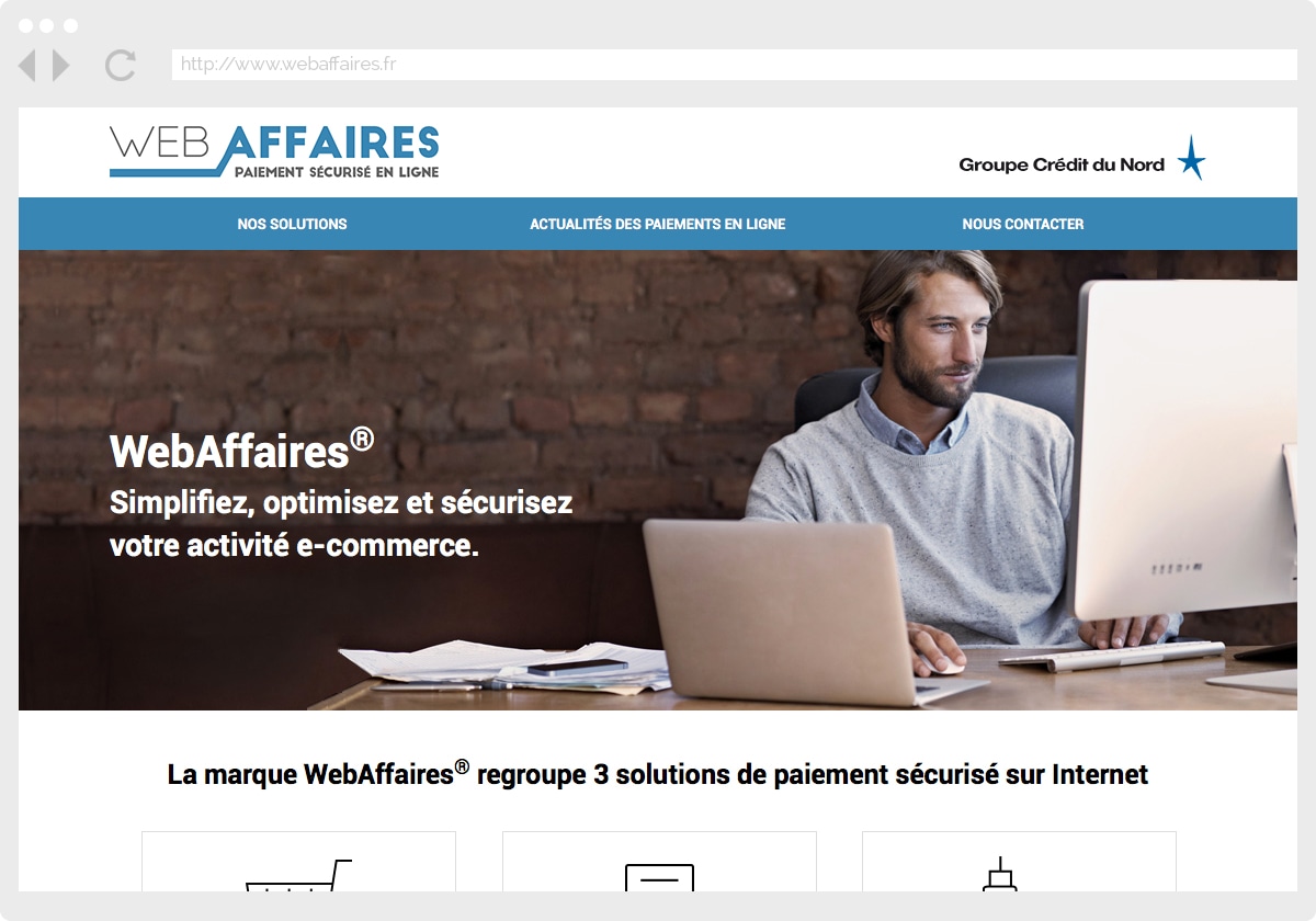 Ecran 1 du site WebAffaires