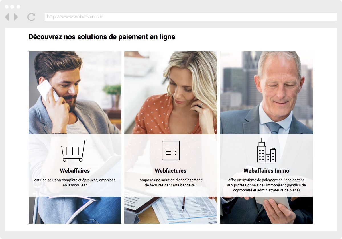 Ecran 2 du site WebAffaires