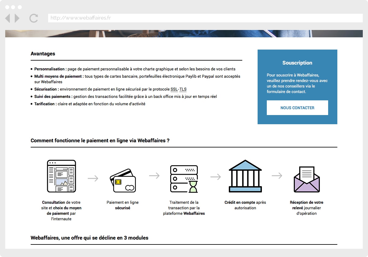 Ecran 3 du site WebAffaires