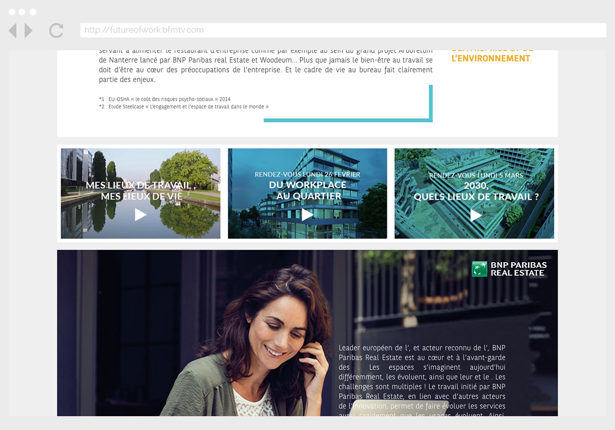 Ecran 3 du site Future Of Work