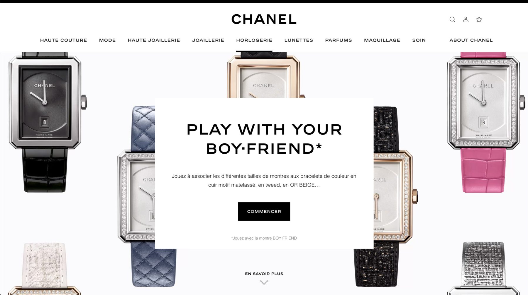 Ecran 1 du site My Boyfriend